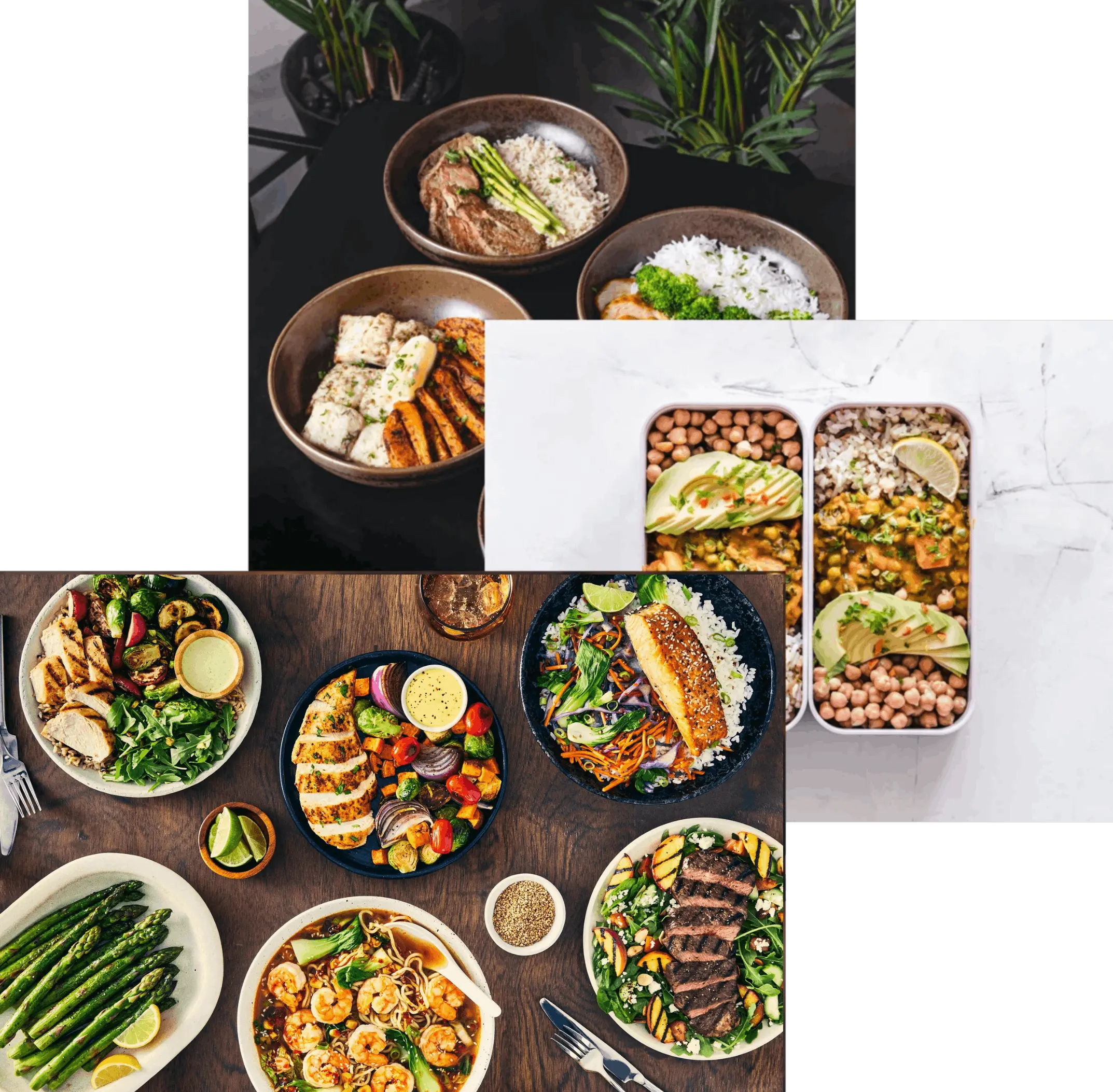 Woman Enjoing Food, Meals in storage container, food bowls on a tbale 